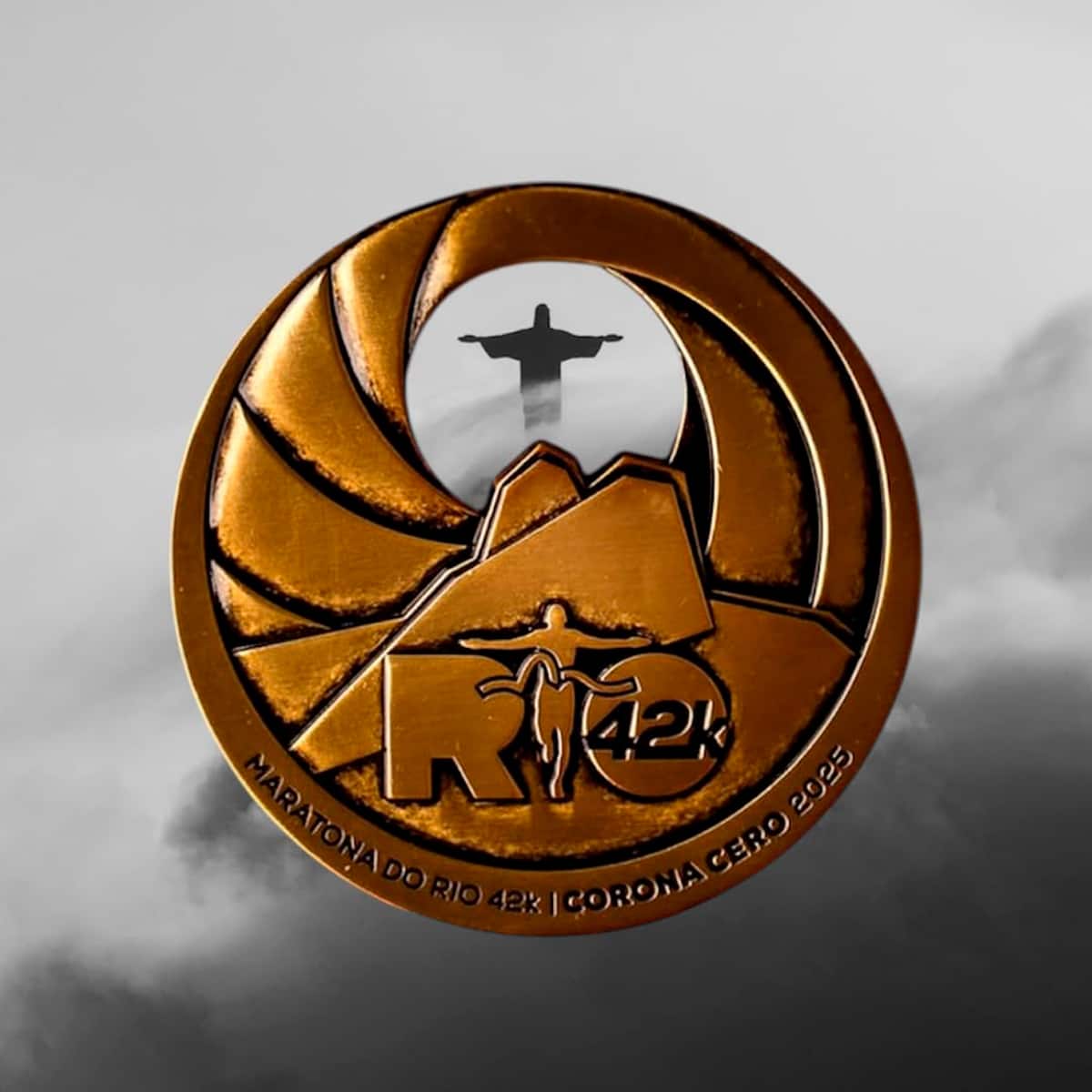Medalla oficial 42K Maraton de Rio 2025 - Ruta Running