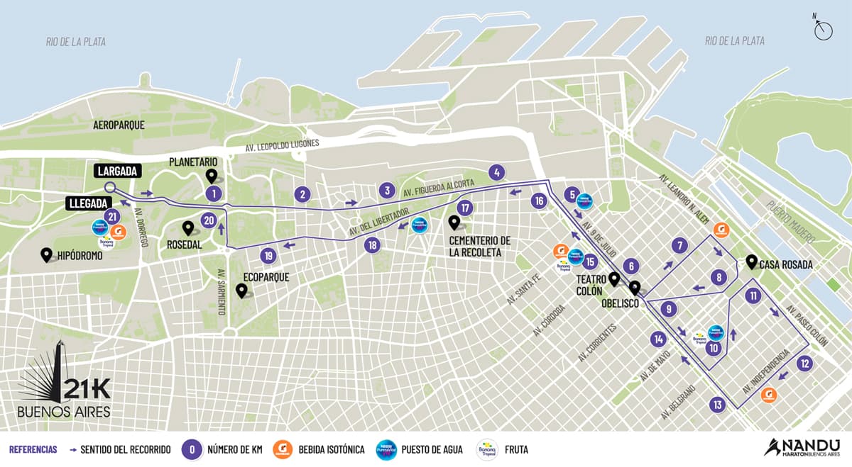 Recorrido 21K Buenos Aires