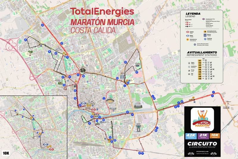 Recorrido del Maratón de Murcia 2026