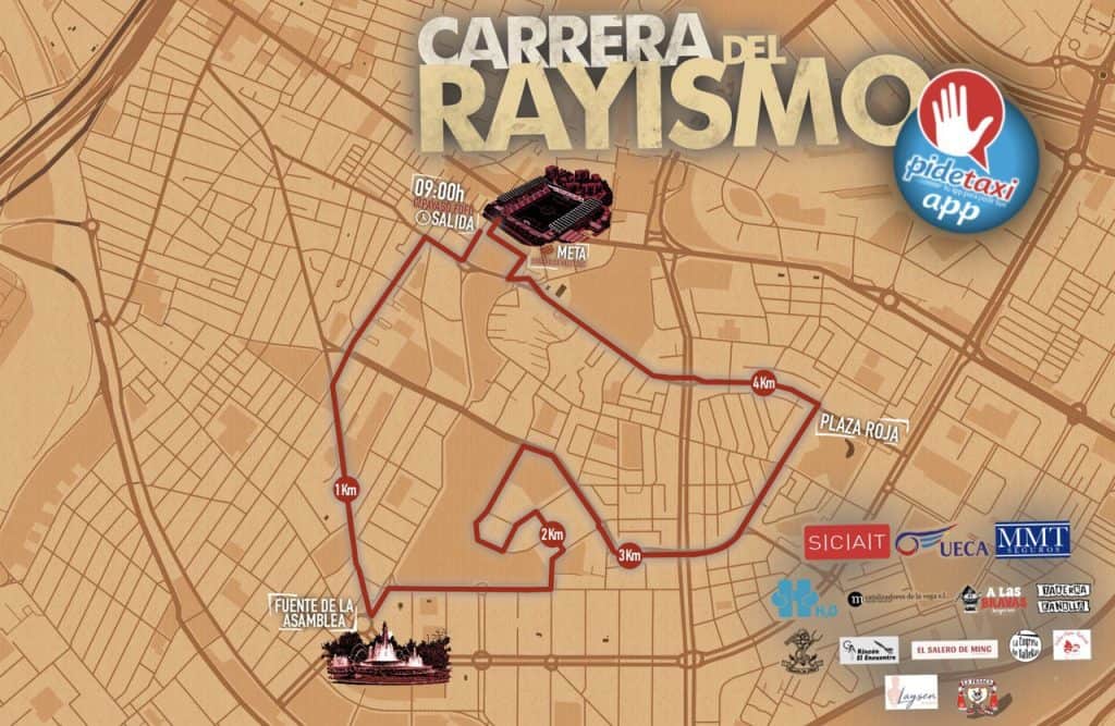 Ruta de los 5K de la Carrera del Rayismo 2026