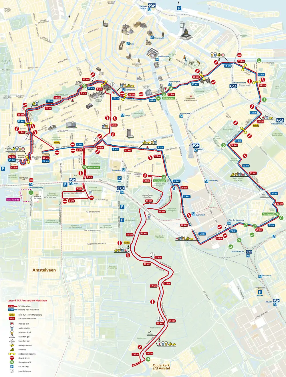 Circuito del Maratón de Ámsterdam 2026