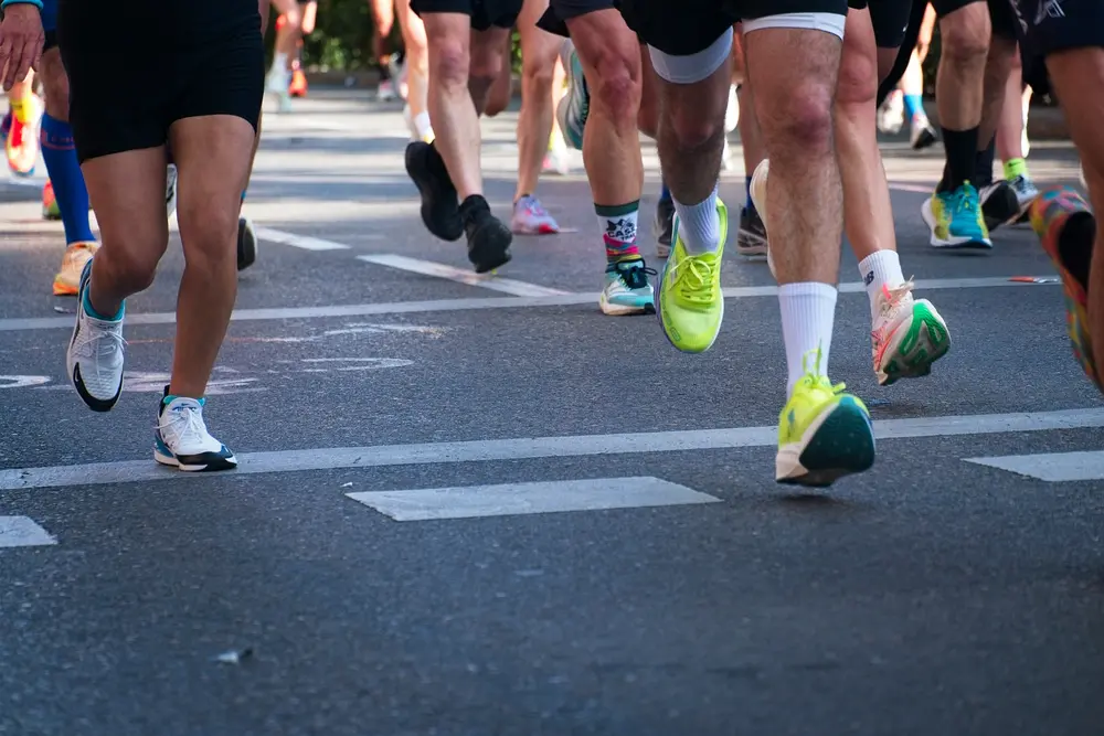 Corredores en maratón